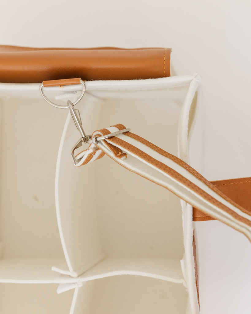 Magnolia Cream Diaper Caddy Baldwin Baby Company