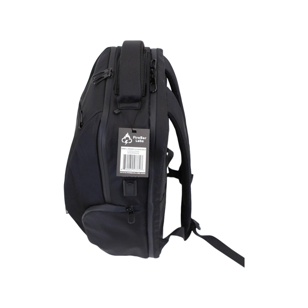 FireBar Labs Smell Proof Executive Backpack w/USB-C Fast Charge Port - Hidden Lock Safely Fashion Powered by FireBar Labs
