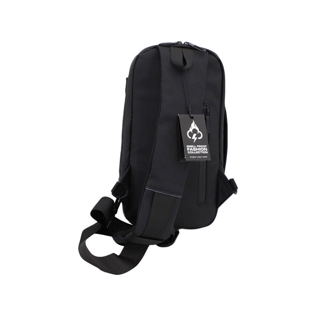FireBar Labs Smell Proof Executive Tech Cross Body w/USB-C Fast Charge Port - Hidden Lock Safely Fashion Powered by FireBar Labs