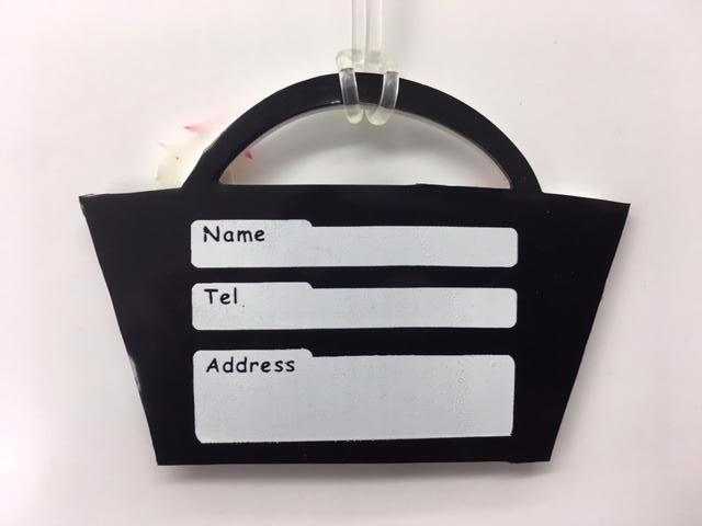 Ganz Flowered Tote Bag Luggage Tag Multiple Colors