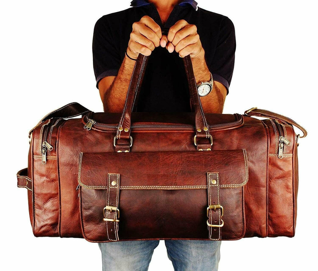 Traveler Weekender Duffle Classy Leather Bags