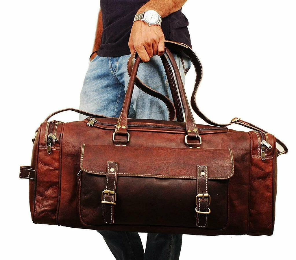 Traveler Weekender Duffle Classy Leather Bags