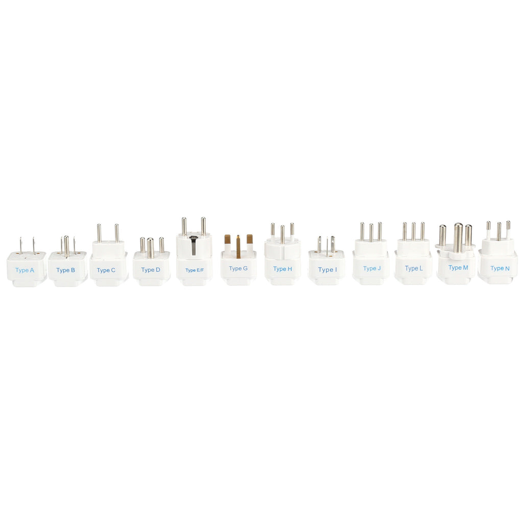 International Travel Adapter Plug Set - 12 pcs (GP-12PK ) - Grounded Ceptics