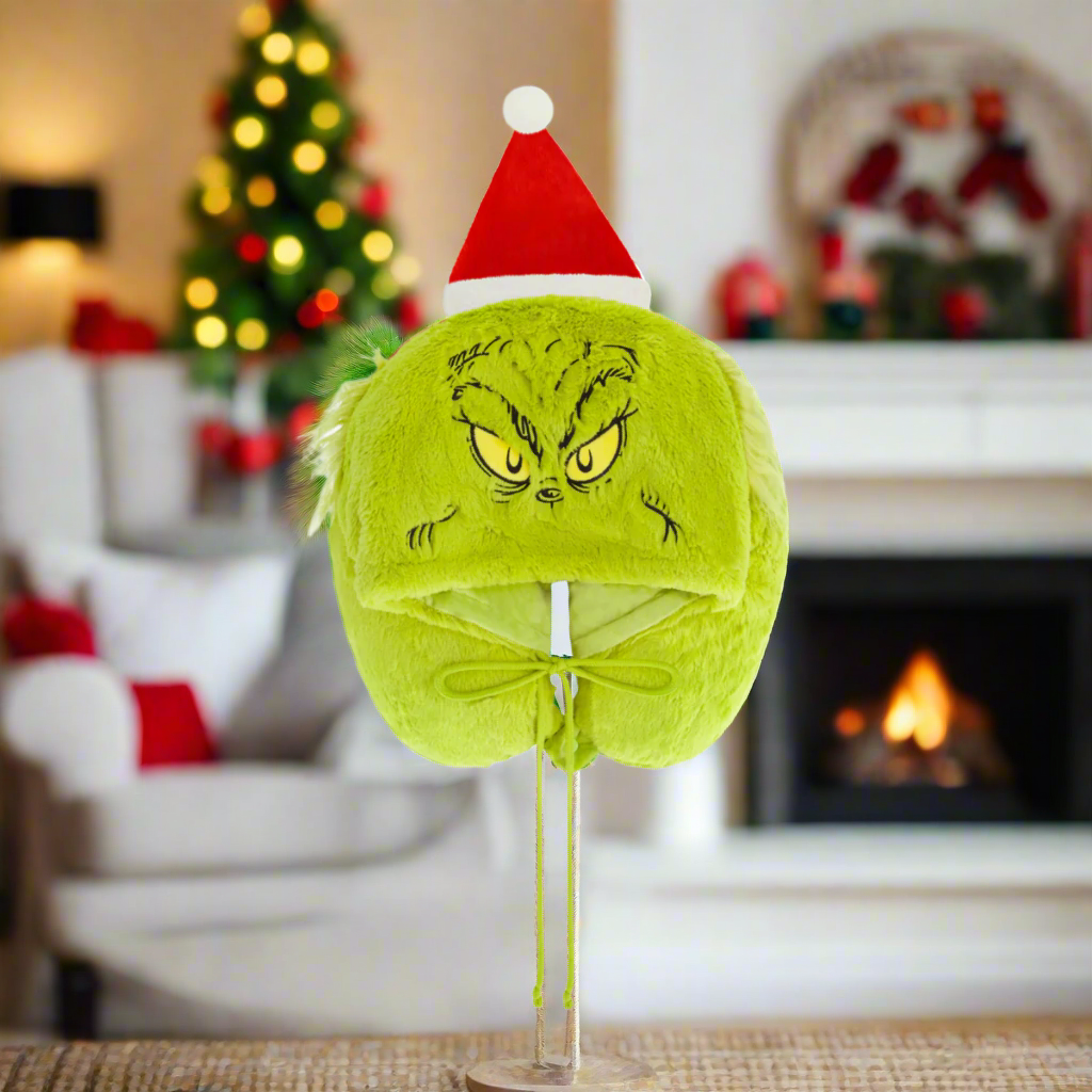 Grinch Santa Hat Hoodie Neck Pillow Ful Luggage