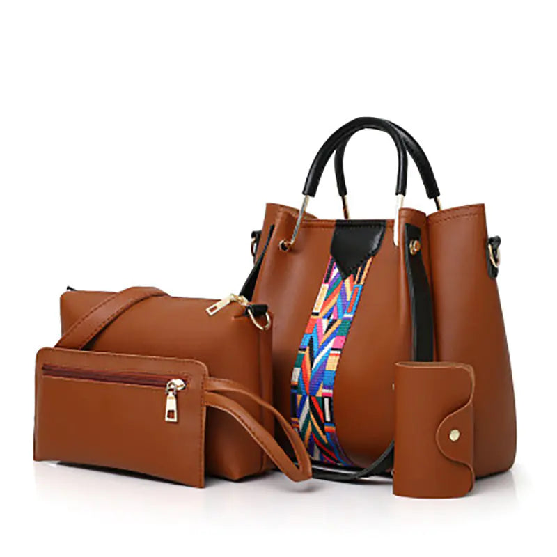 Fashionable Women's Handbag Set with Shoulder Bag (4 Pcs) Trendy Attic Store01