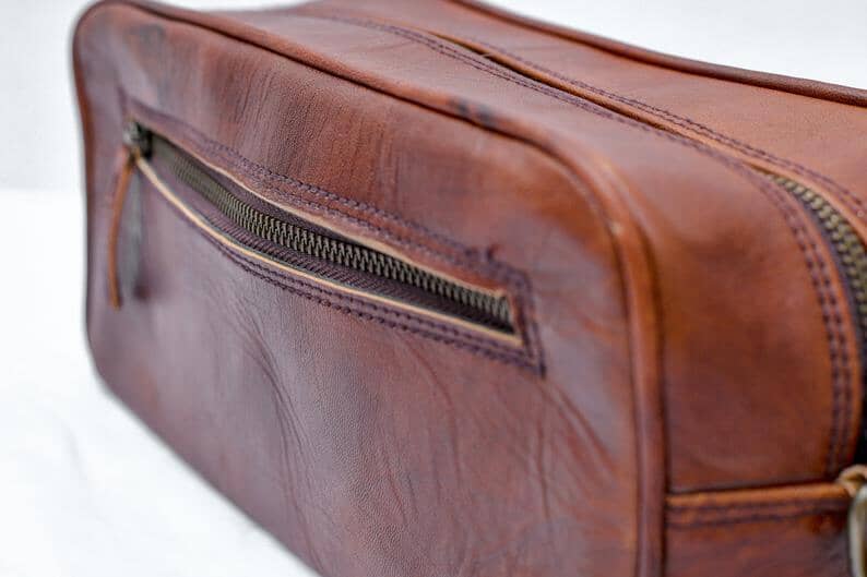 The Single Section Toiletry- Brown Classy Leather Bags