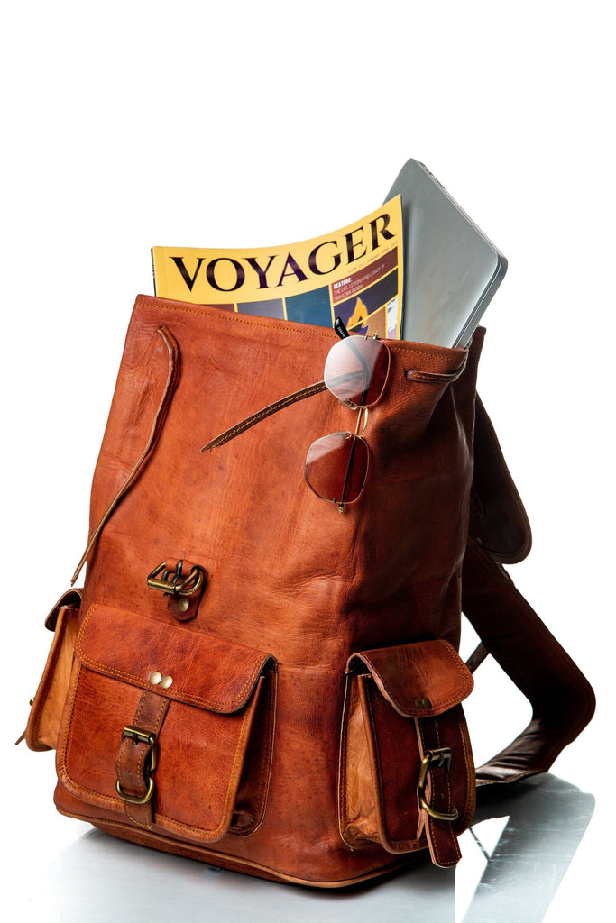 The Alvarado Tanned Backpack Classy Leather Bags