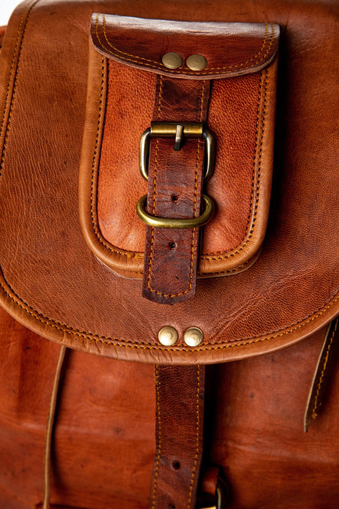 The Alvarado Tanned Backpack Classy Leather Bags