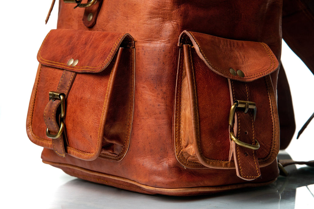 The Alvarado Tanned Backpack Classy Leather Bags