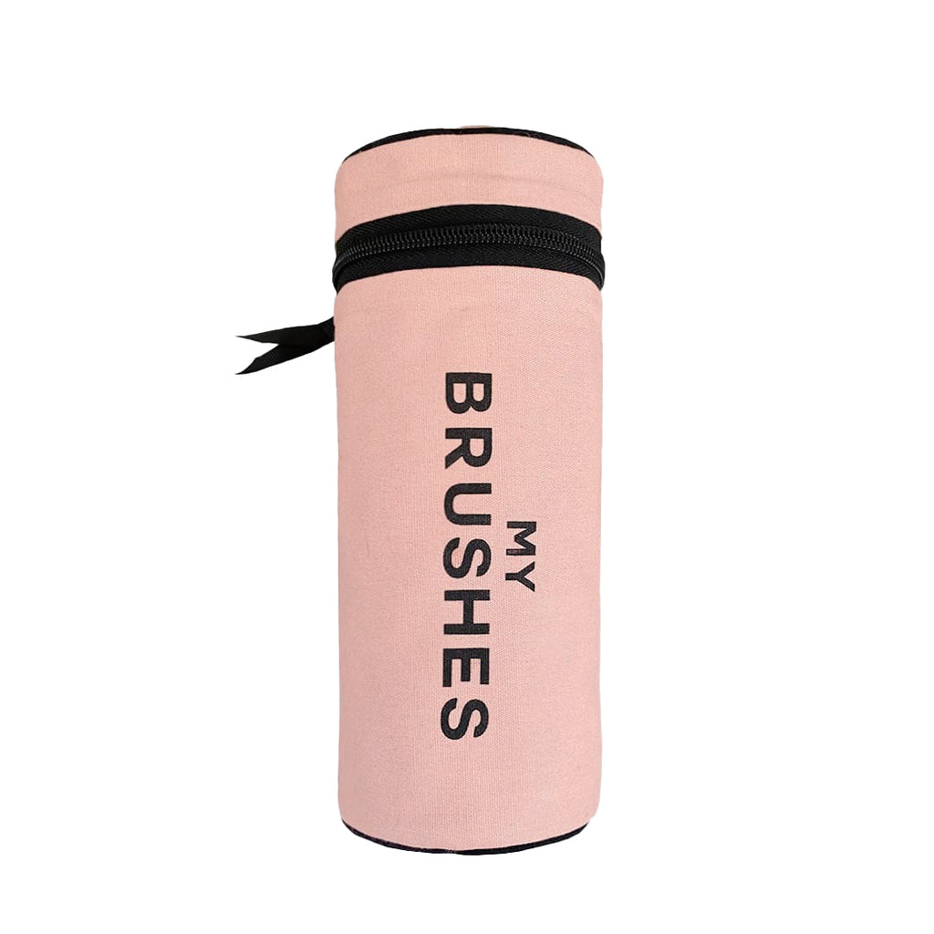 Brushes, Cylinder Case, Pink/Blush Bag-all