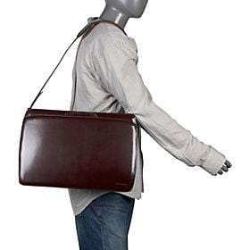 Jack Georges Elements Collection Double Gusset Top Zip Cognac