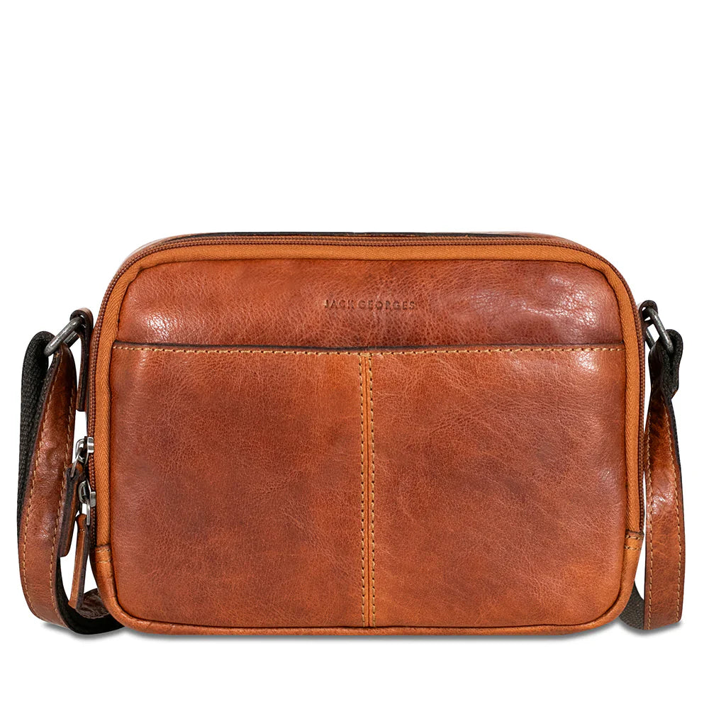 Jack Georges Voyager Double Zippered Crossbody Bag Jack Georges