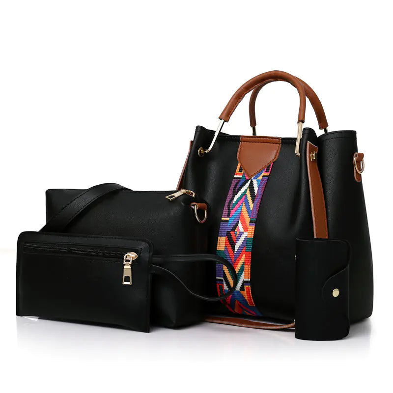 Fashionable Women's Handbag Set with Shoulder Bag (4 Pcs) Trendy Attic Store01