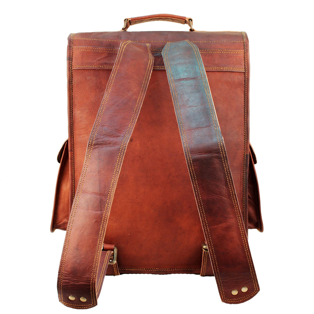 The Hughes Rustic Backpack Classy Leather Bags