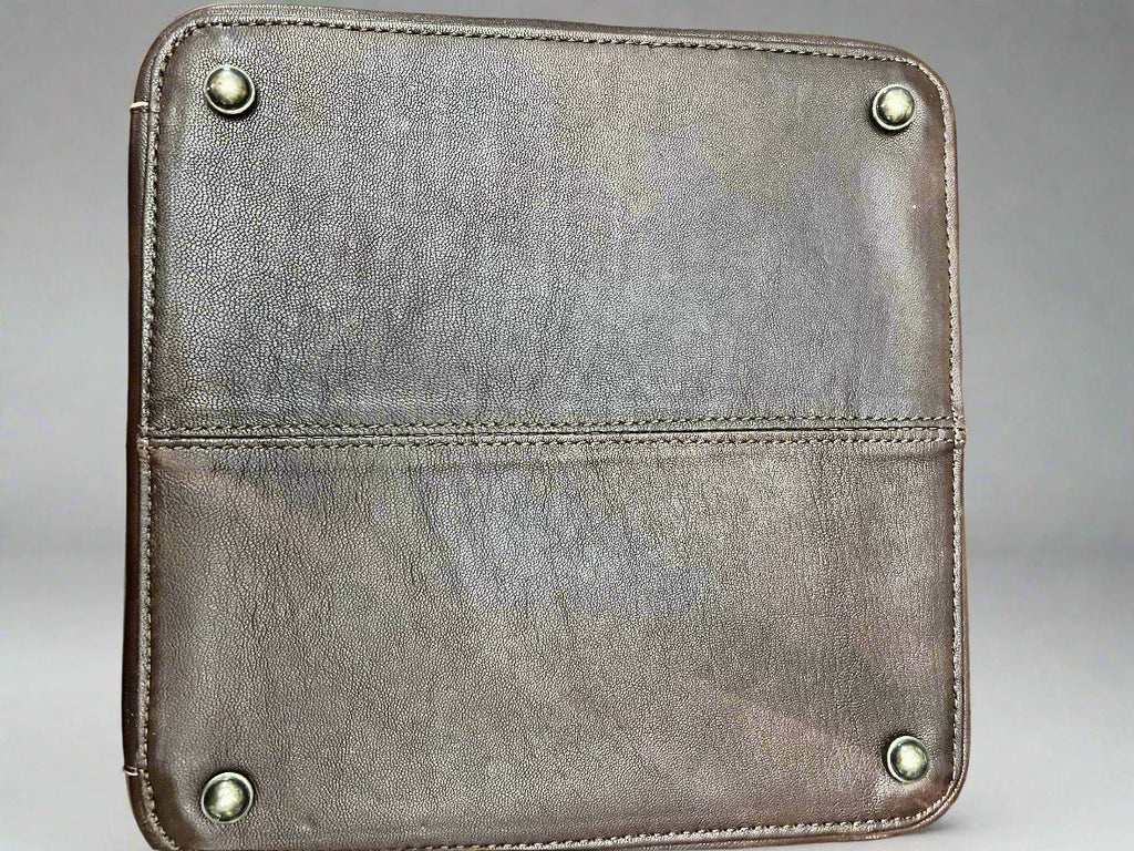 Lockable Hair on Hide Jewelry Case Cowhide and Conchos