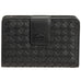 Mancini Basket Weave RFID Secure Medium Clutch Wallet Mancini