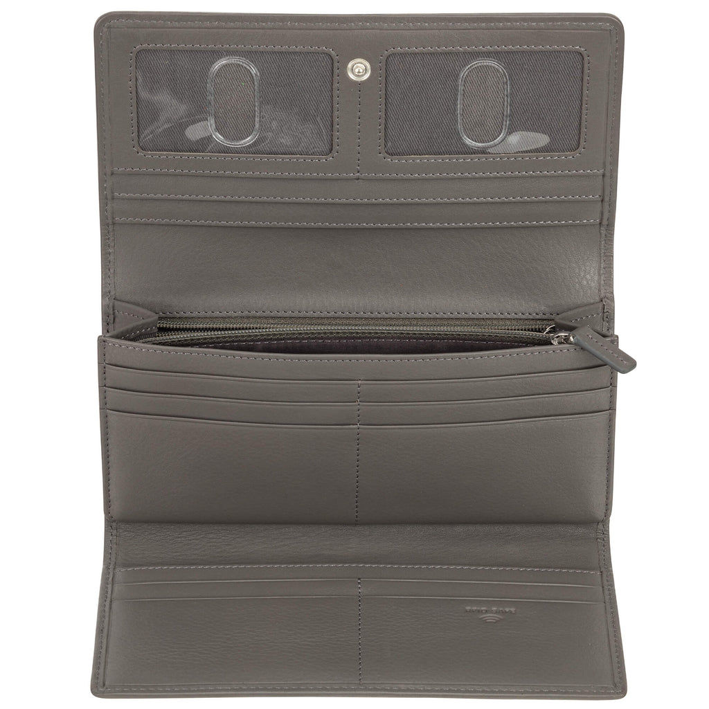 Mancini Basket Weave RFID Secure Trifold Wallet Mancini