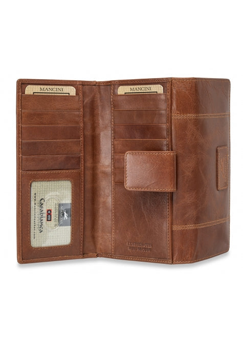 Mancini Casablanca Ladies' RFID Secure Medium Clutch Wallet Mancini