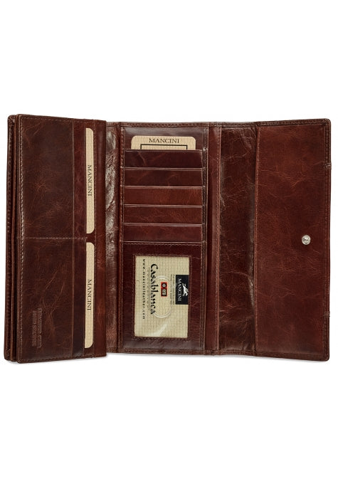 Mancini Casablanca Ladies' RFID Secure Trifold Wallet Mancini