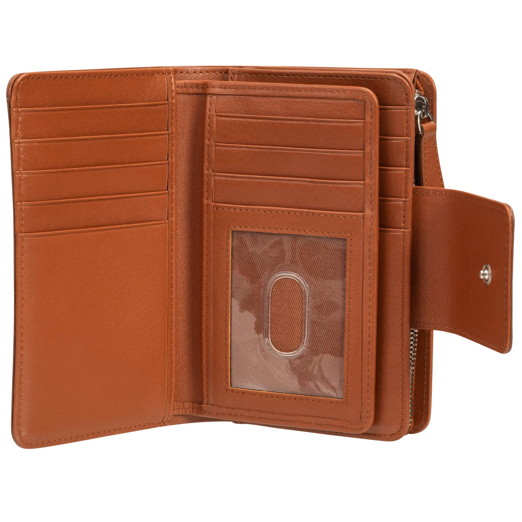 Mancini Croco RFID Secure Medium Clutch Wallet Mancini