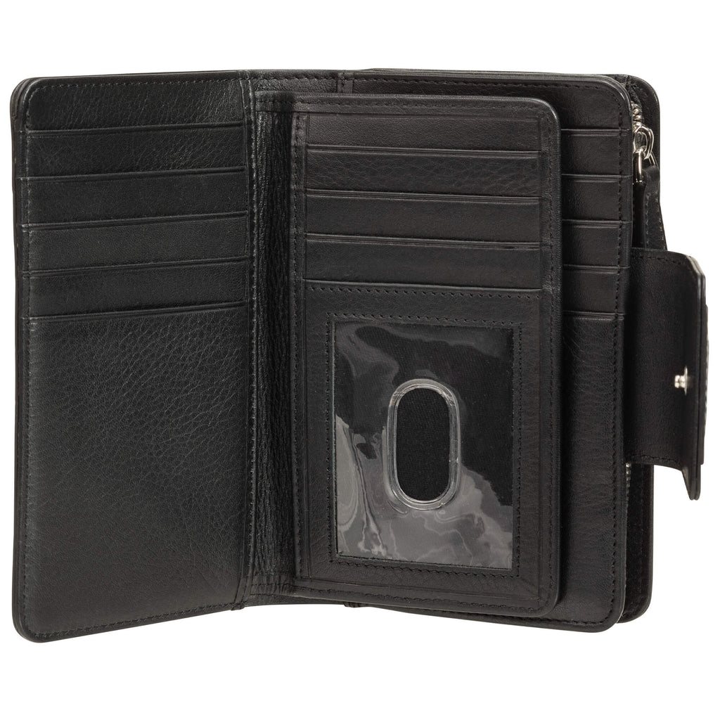 Mancini Croco RFID Secure Medium Clutch Wallet Mancini