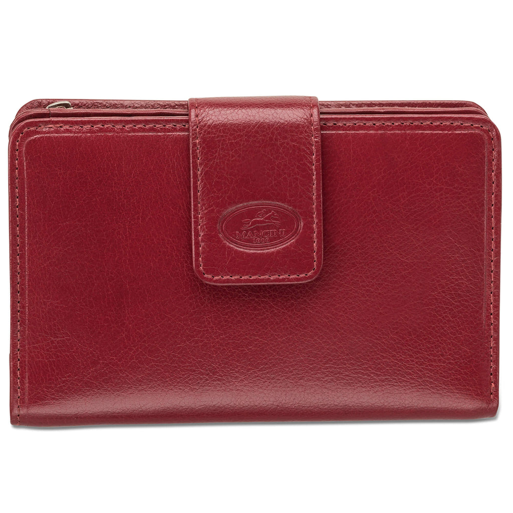 Mancini Ladies’ RFID Secure Medium Clutch Wallet Mancini