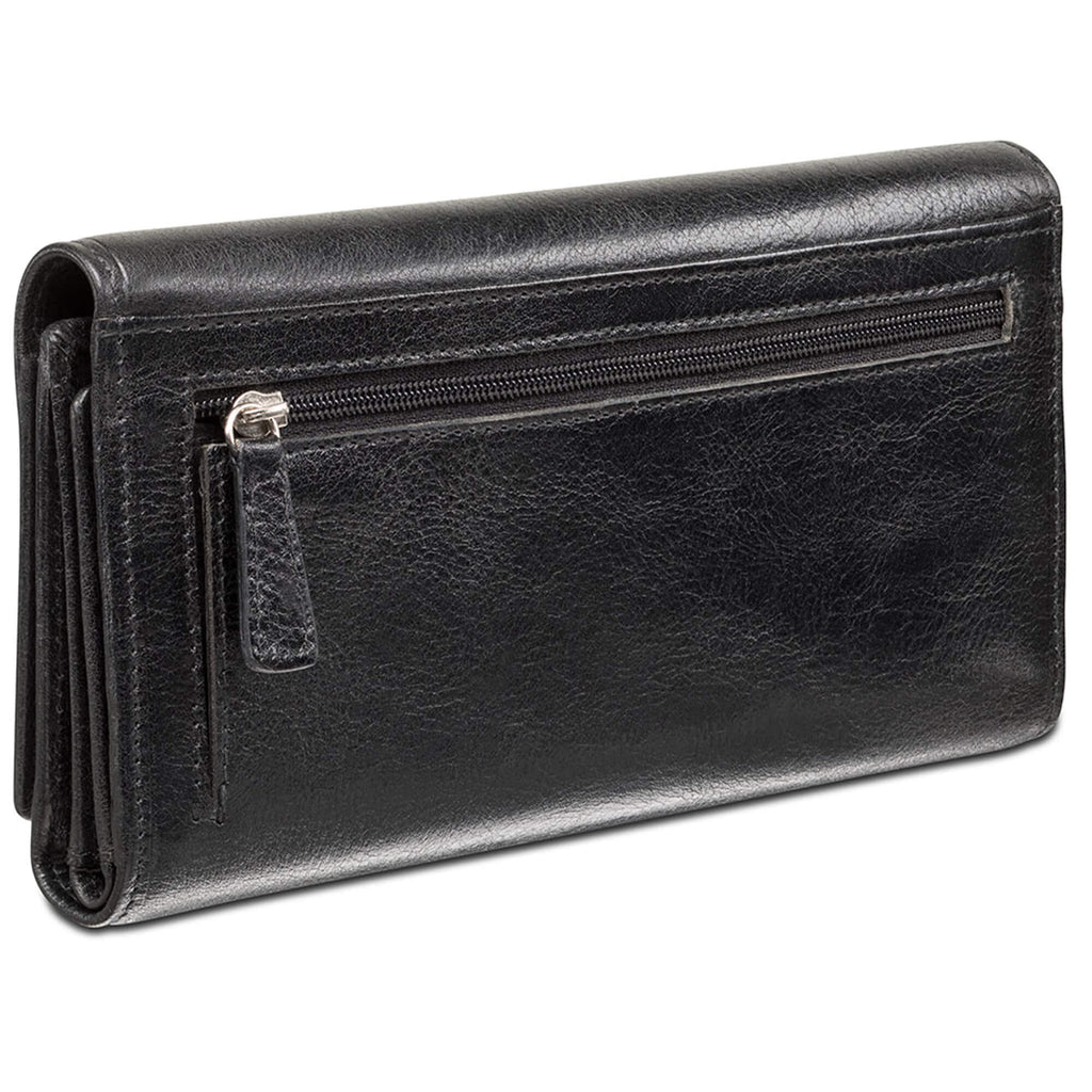 Mancini Ladies’ RFID Secure Trifold Checkbook Wallet Mancini