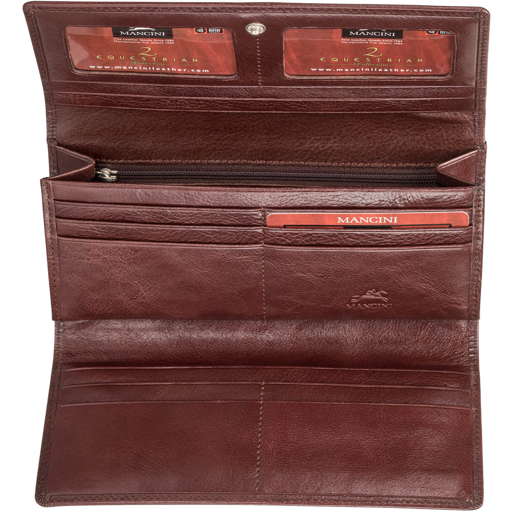 Mancini Ladies’ RFID Secure Trifold Wallet Mancini