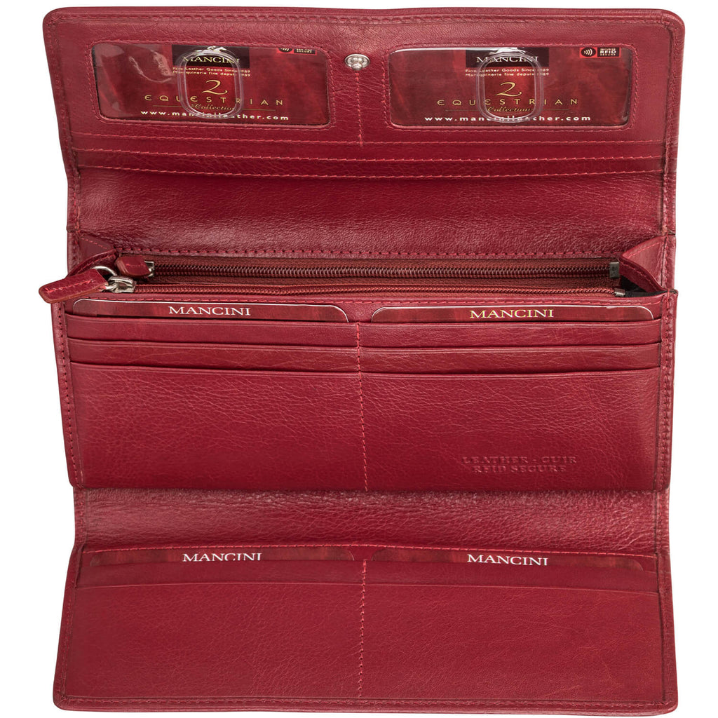 Mancini Ladies’ RFID Secure Trifold Wallet Mancini