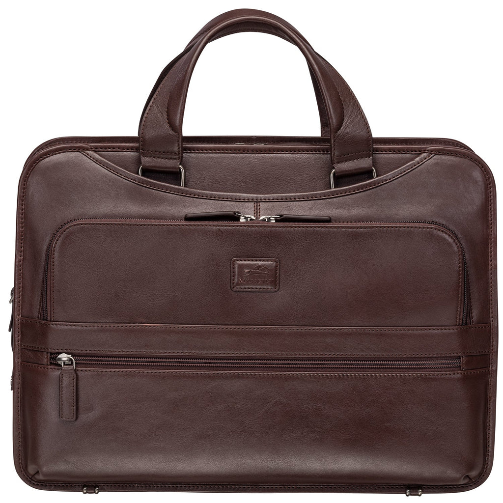Mancini Milan Triple Compartment Briefcase for 15.6” Laptop / Tablet Mancini