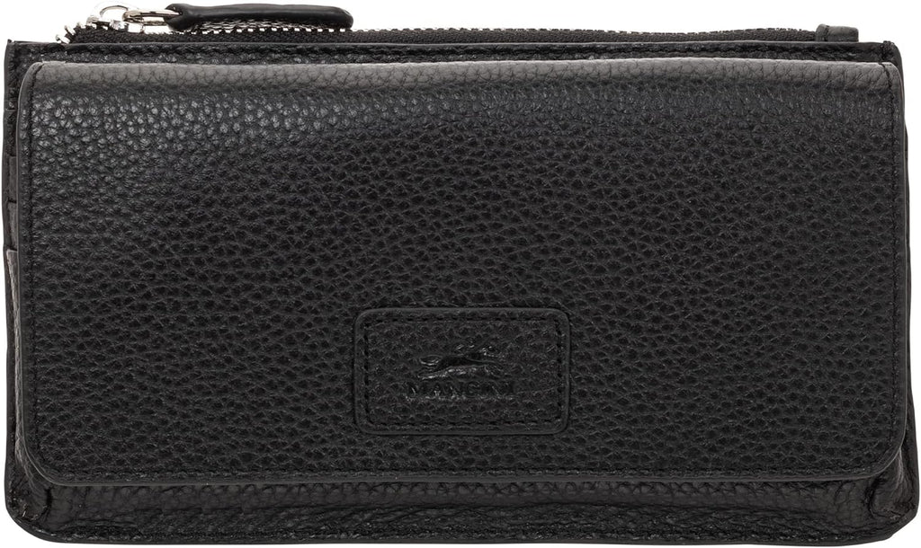 Mancini Pebbled Ladies RFID Crossbody Wallet Mancini