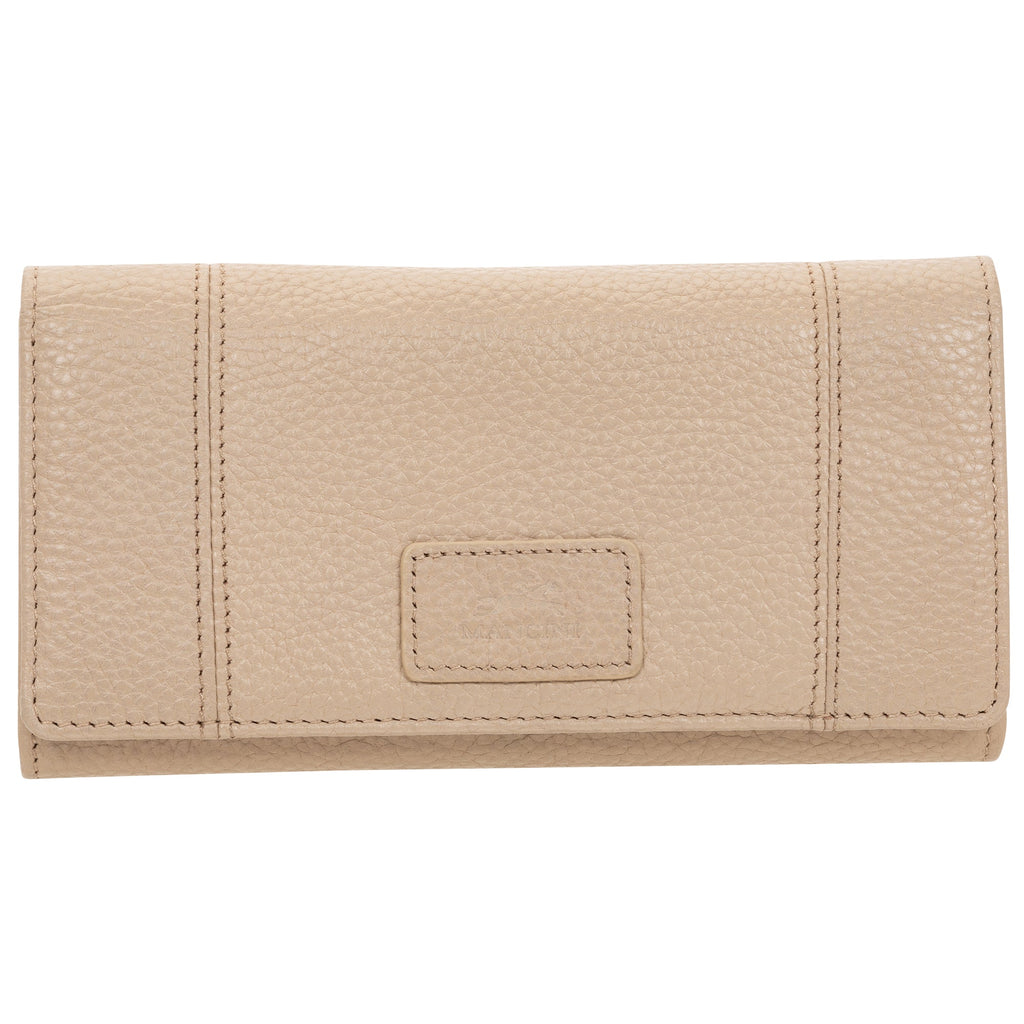 Mancini Pebbled Ladies’ RFID Trifold Wallet Mancini