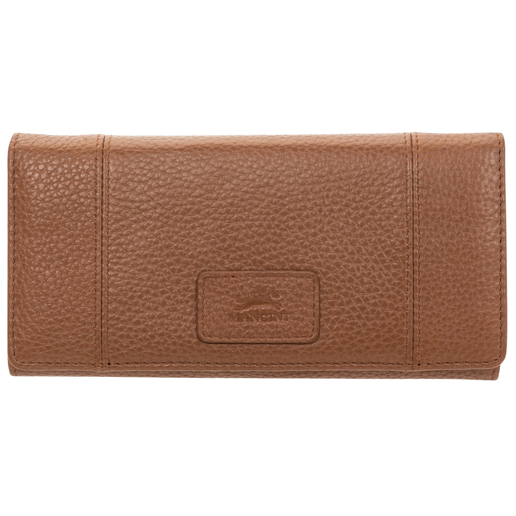 Mancini Pebbled Ladies’ RFID Trifold Wallet Mancini