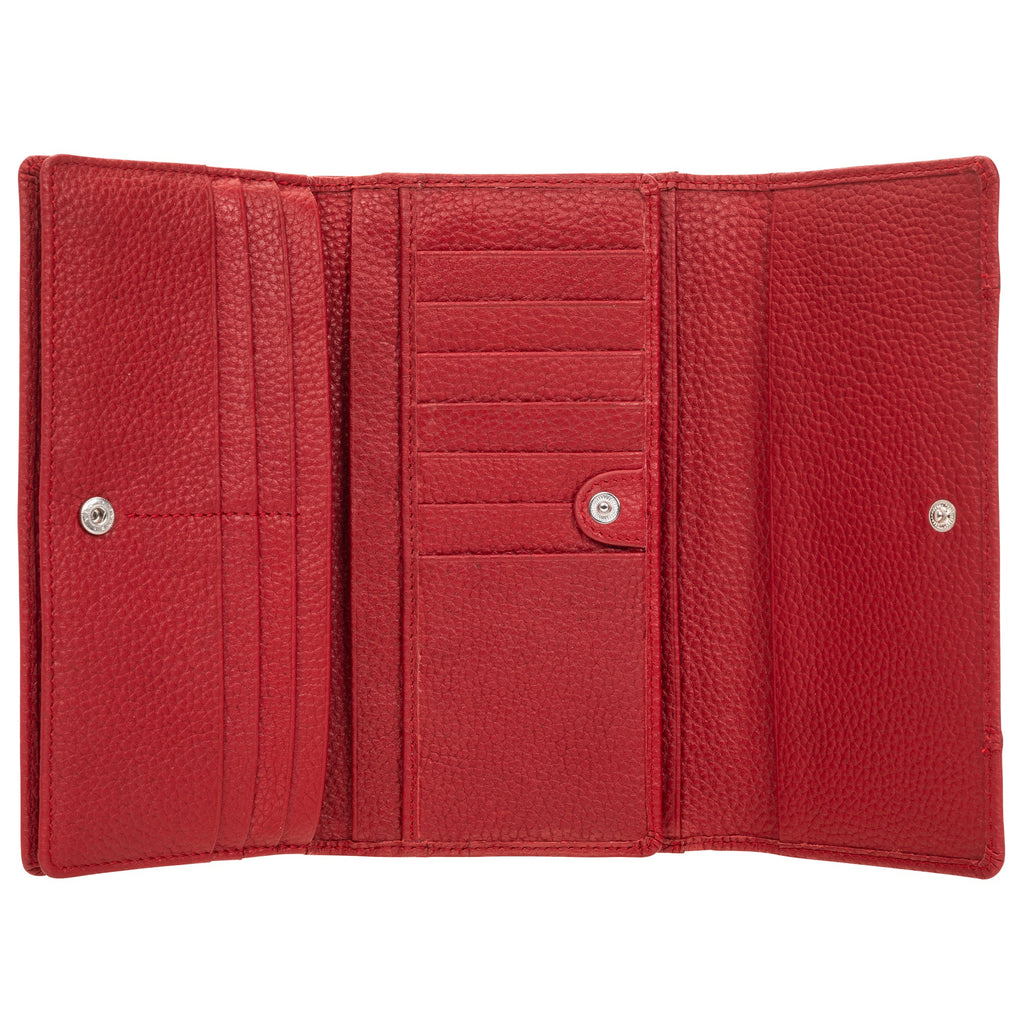 Mancini Pebbled Ladies’ RFID Trifold Wallet Mancini