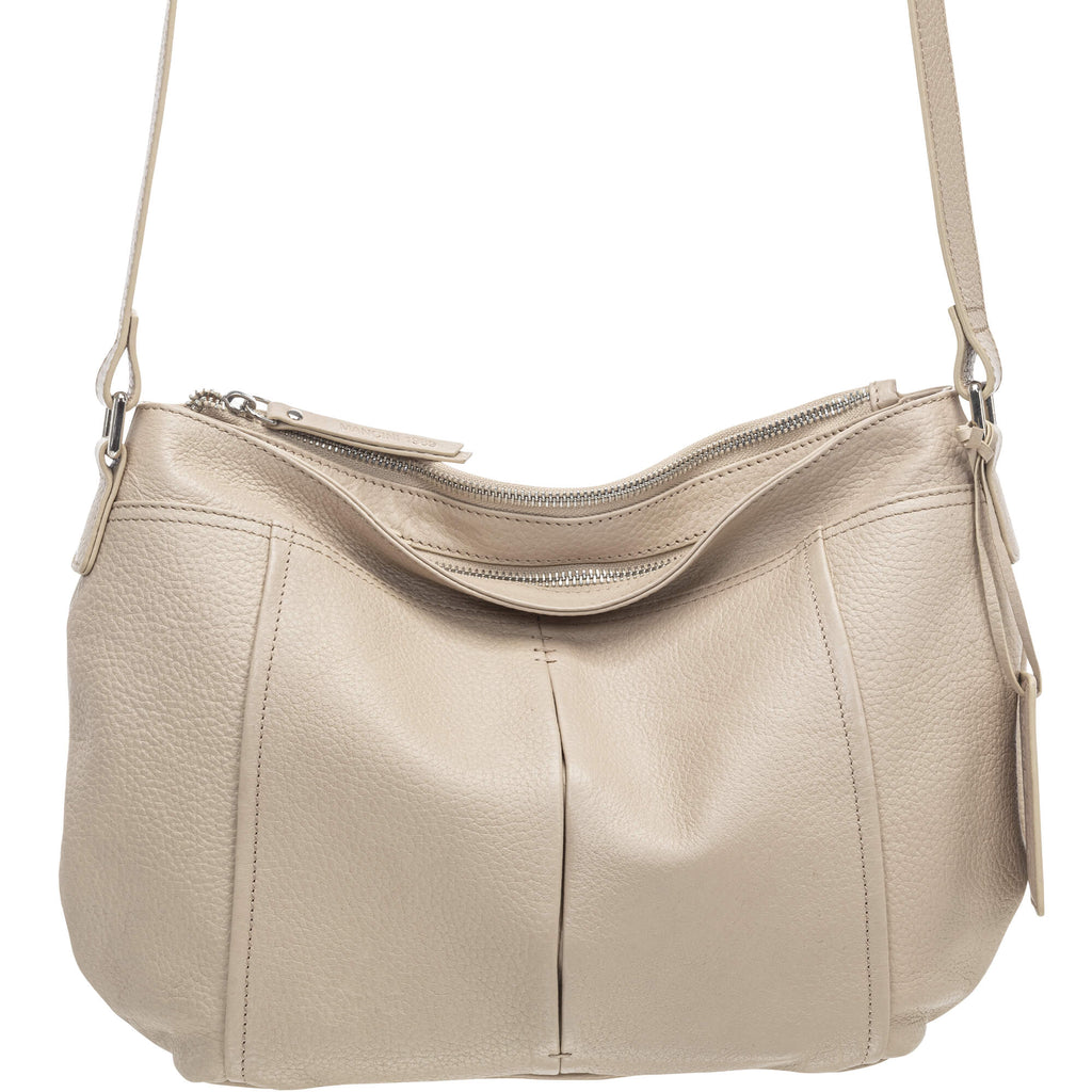 Mancini Pebbled Scarlet Crossbody Hobo bag Mancini