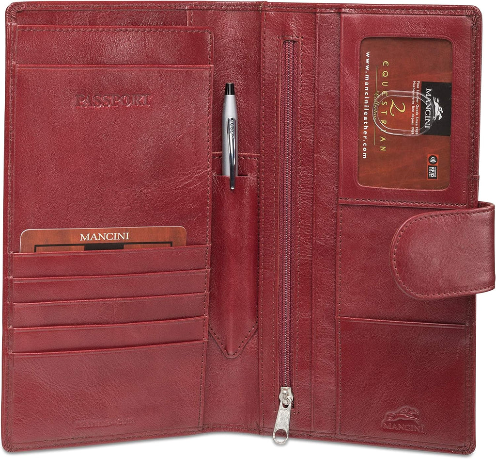 Mancini RFID Secure Classic Passport / Travel Organizer Mancini