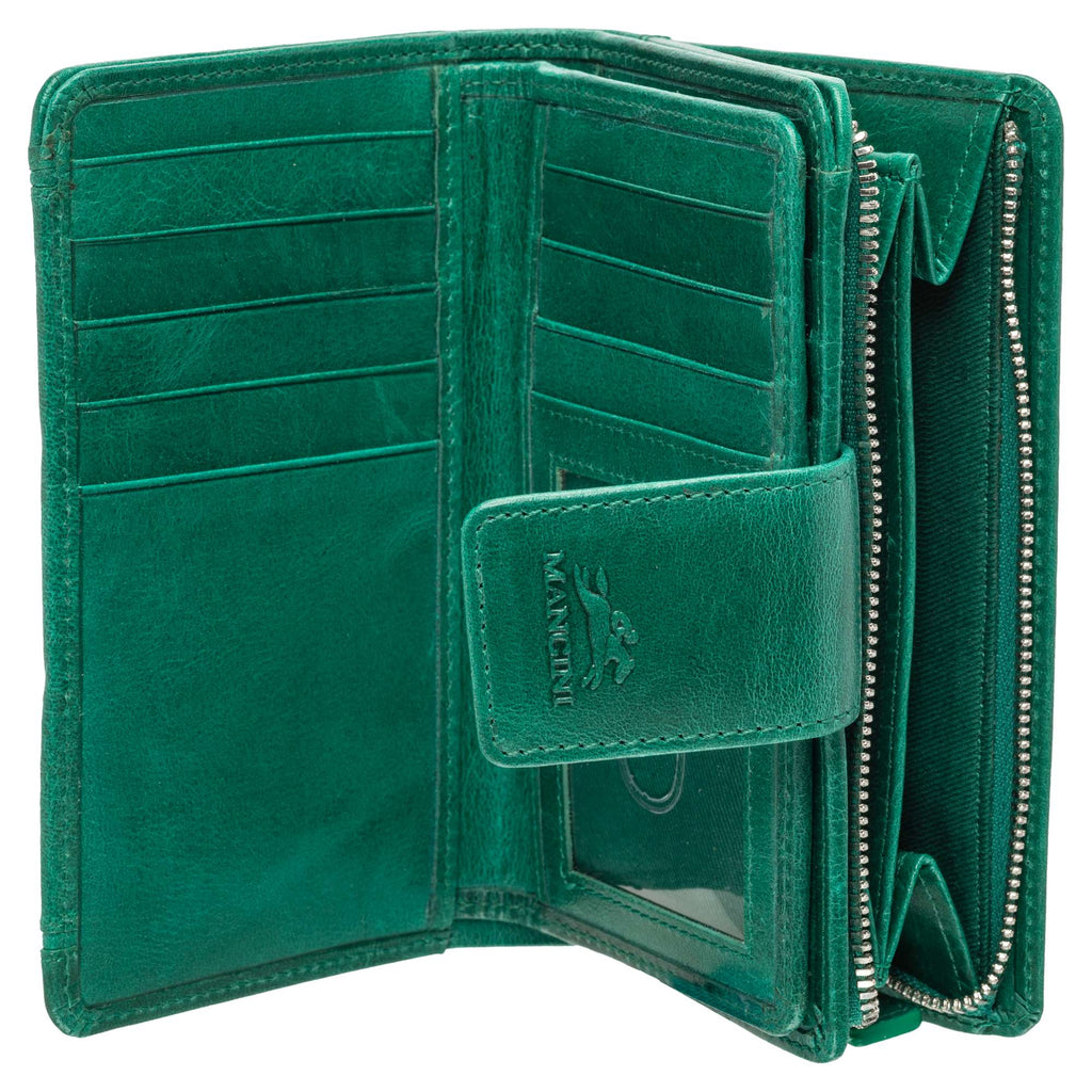 Mancini South Beach RFID Secure Medium Clutch Wallet Mancini