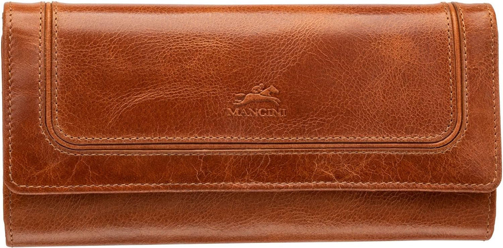 Mancini South Beach RFID Secure Trifold Wallet Mancini