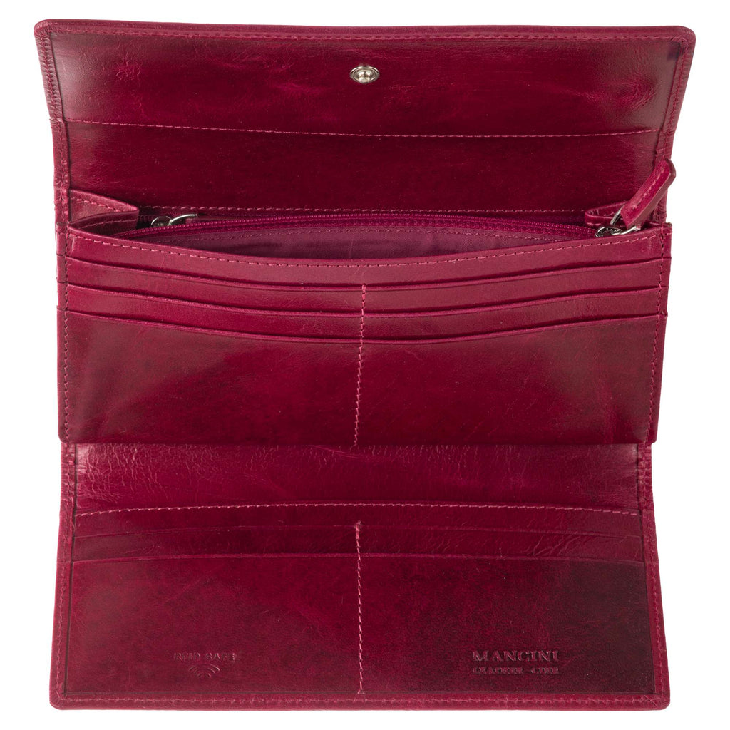 Mancini South Beach RFID Secure Trifold Wallet Mancini