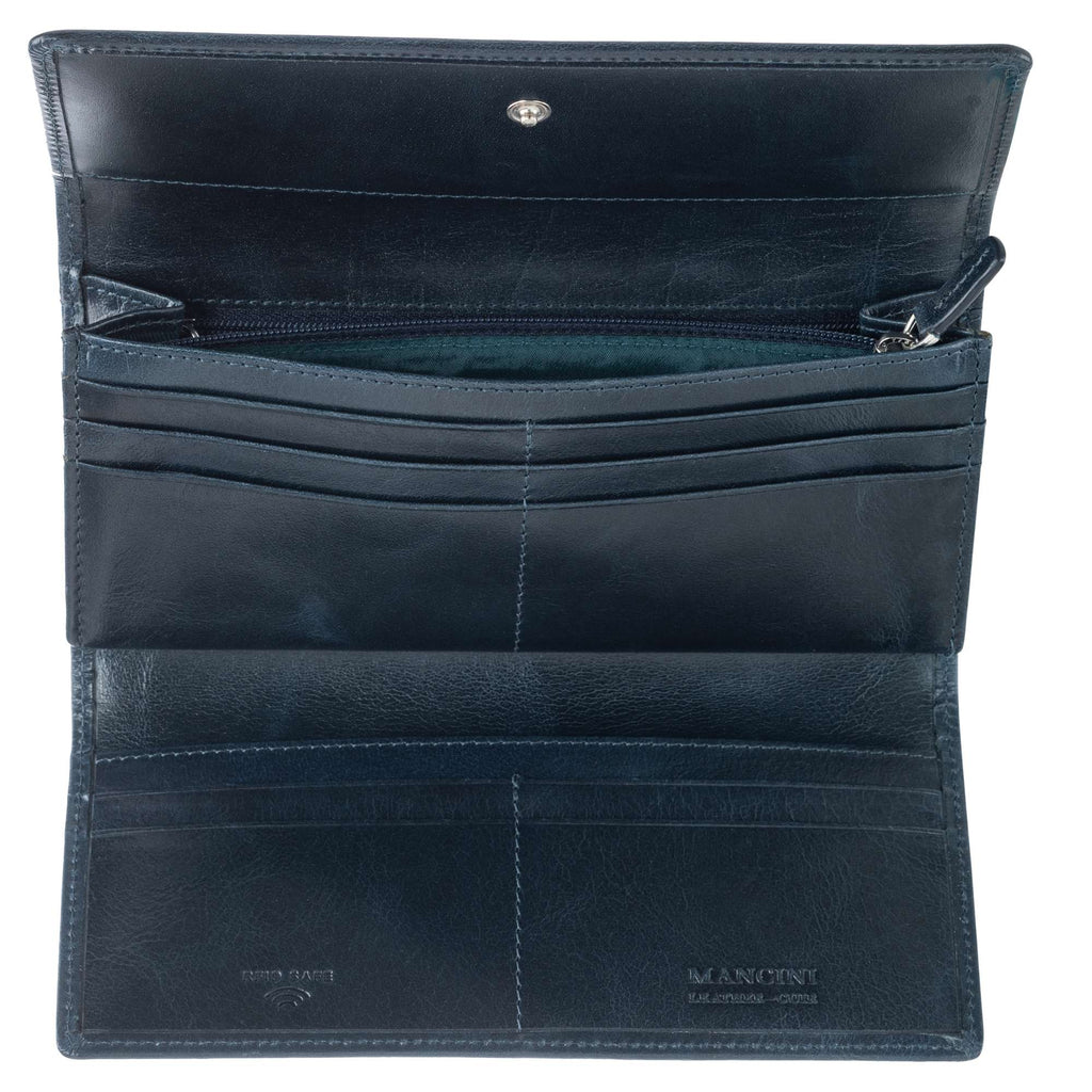 Mancini South Beach RFID Secure Trifold Wallet Mancini