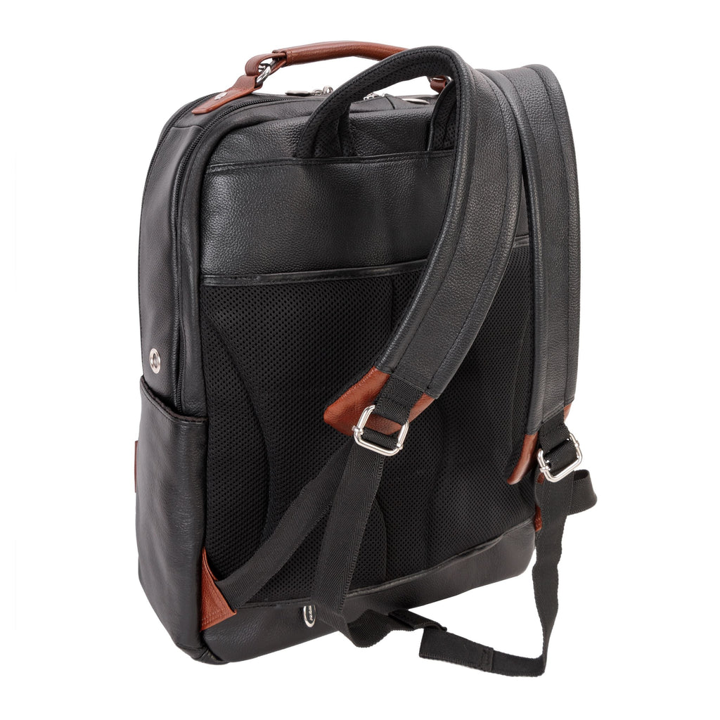 McKlein 17"" Leather Two-Tone Dual-Compartment Laptop Backpack McKlein USA