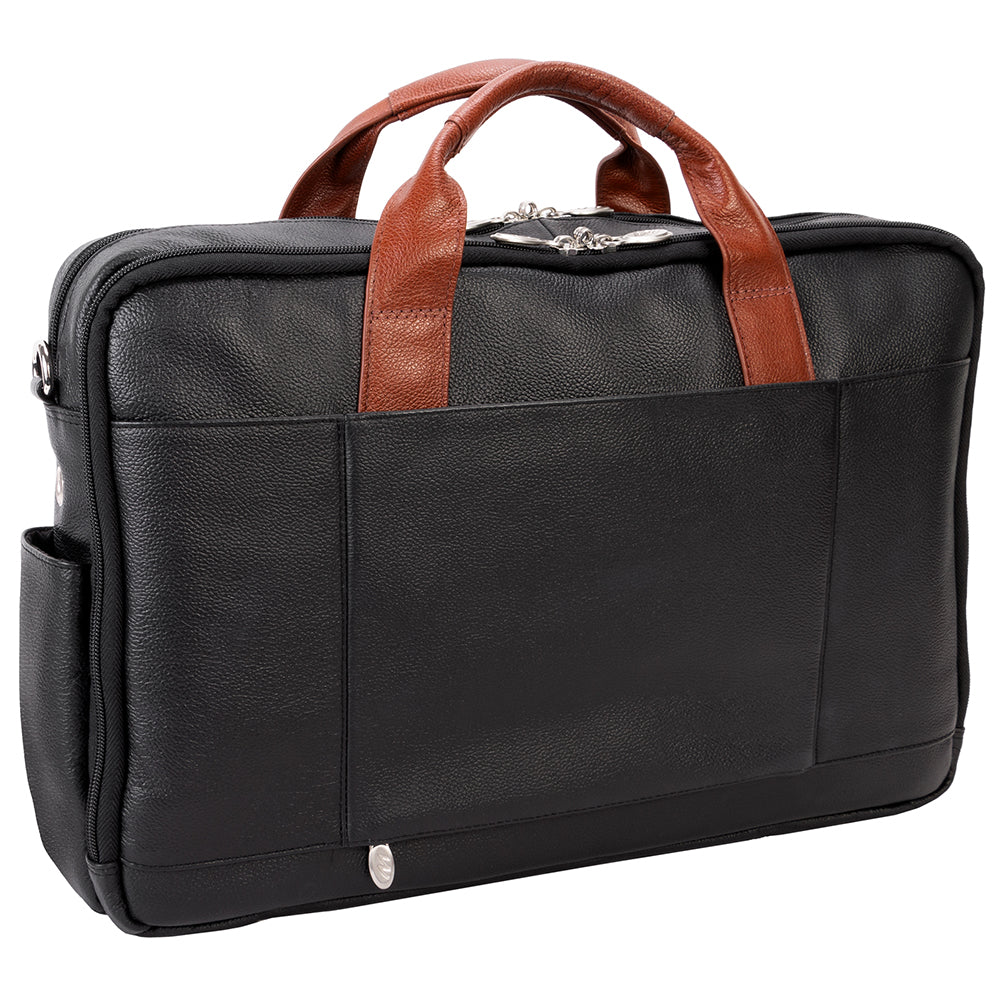 McKlein 17" Leather Two-Tone Dual-Compartment Laptop Briefcase McKlein USA