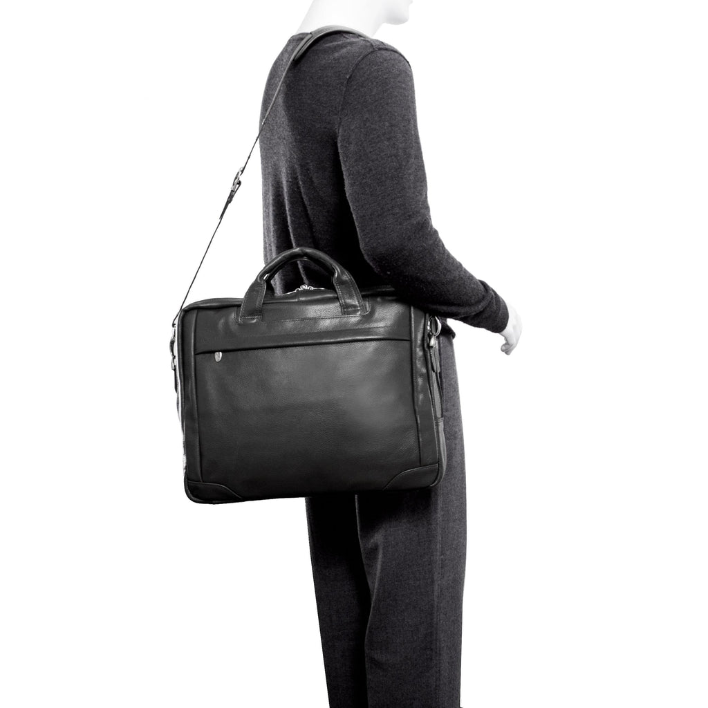 McKlein USA Bridgeport Leather Laptop Briefcase Assorted Colors