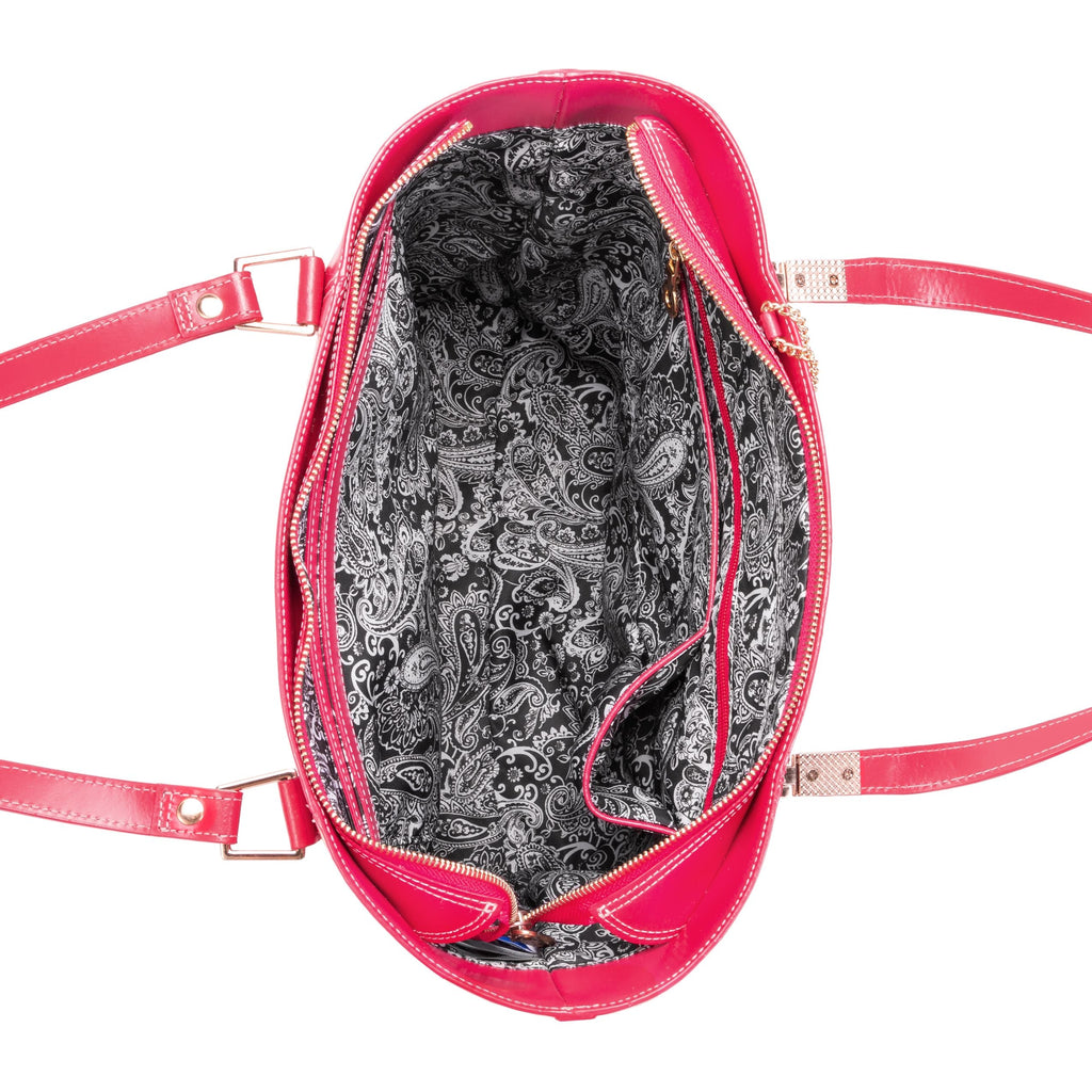 McKlein USA Cristina Leather Shoulder Tote Assorted Colors - LuggageDesigners