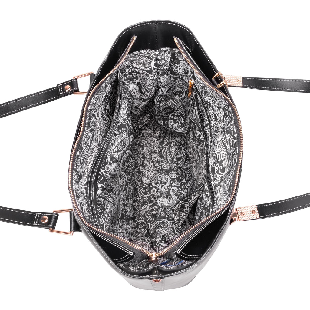 McKlein USA Cristina Leather Shoulder Tote Assorted Colors - LuggageDesigners