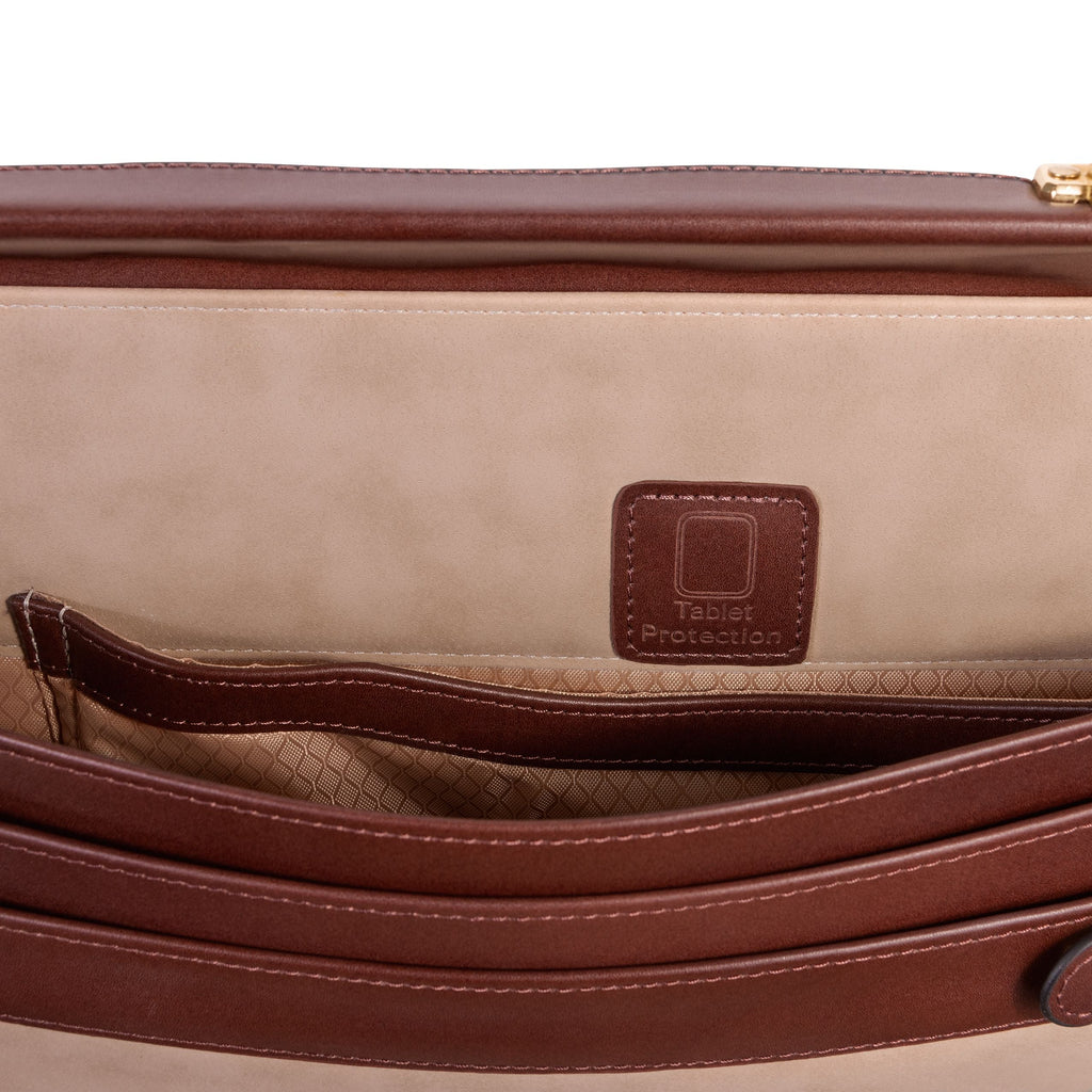 McKlein USA Daley Leather Attache Briefcase Assorted Colors - LuggageDesigners