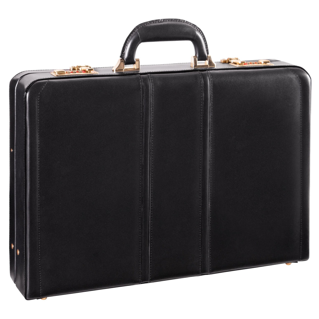 McKlein USA Daley Leather Attache Briefcase Assorted Colors - LuggageDesigners