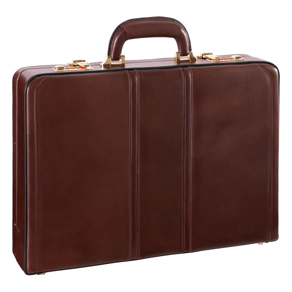 McKlein USA Daley Leather Attache Briefcase Assorted Colors - LuggageDesigners