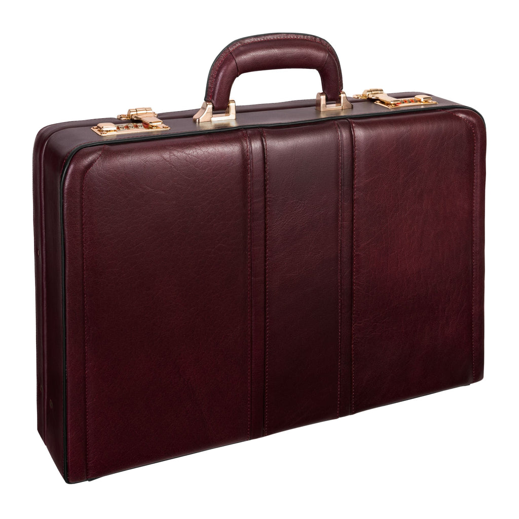 McKlein USA Daley Leather Attache Briefcase Assorted Colors - LuggageDesigners