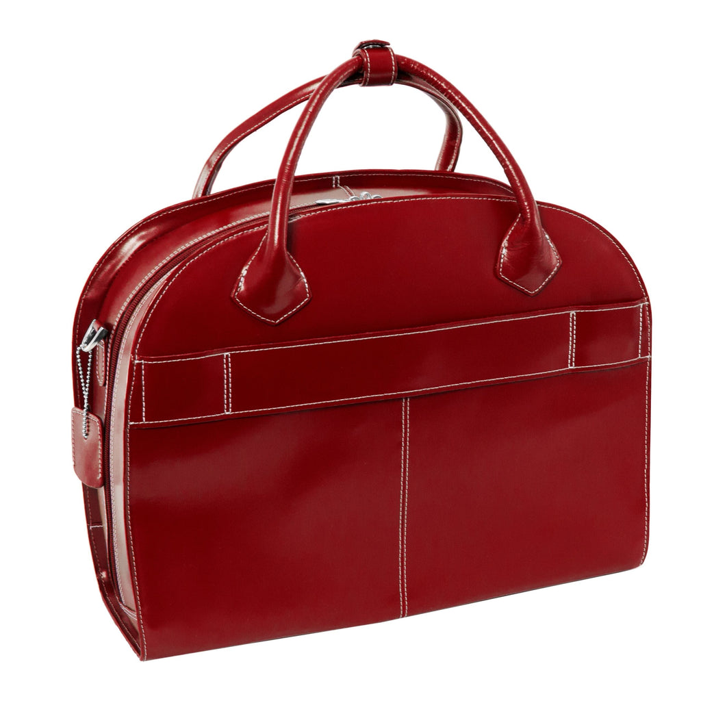 McKlein USA Glen Ellyn Leather Patented Detachable Wheeled Ladies' Laptop Briefcase Assorted Colors - LuggageDesigners